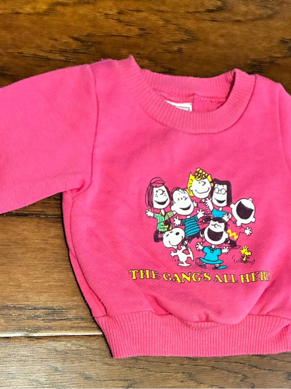 Peanuts x Buster Brown  Pink Sweatshirt 12 Month VINTAGE 80s USA  Retro